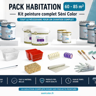 Pack peinture habitation 60 85 m2 complet Sèni Color