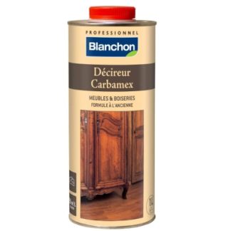 Bidon de Cire Liquide Blanchon Carbamex 1L pour meubles et boiseries.